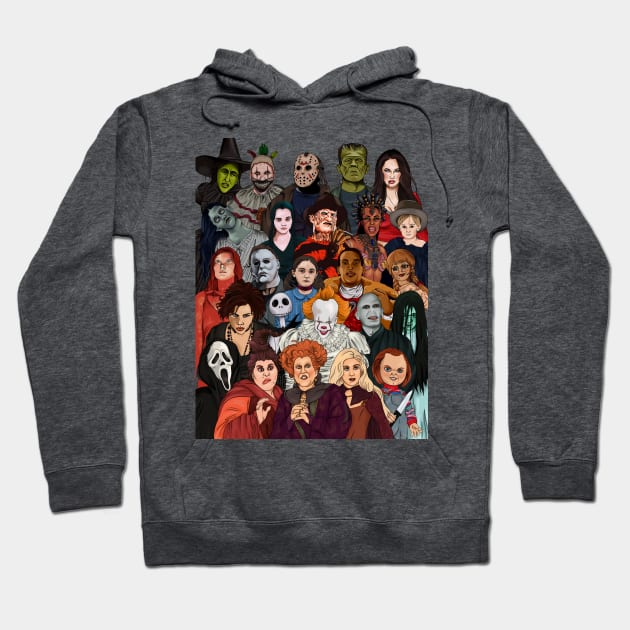 Horror Movie Characters Hoodie by Annabalynne